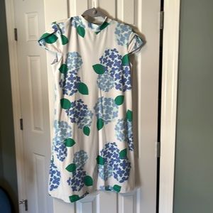 Sailor-Sailor cap sleeve mock neck dress